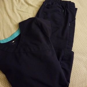 Navy blue scrub set